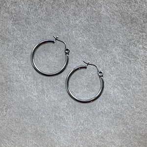Elegant Silver Hoop Earrings